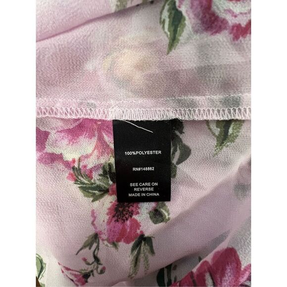 Torrid Floral Pattern Sheer Button Up Half Sleeve Flowy Blouse - Picture 5 of 5